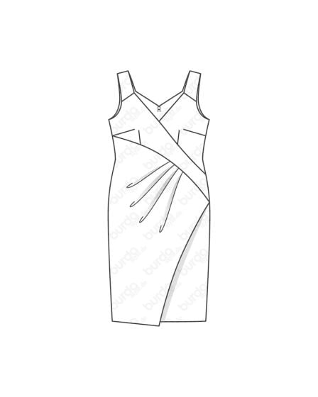 Robe drapée n°124 de Burda Style Juillet 2017