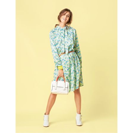 Robe à lavallière n°125 de Burda Style Janvier 2015