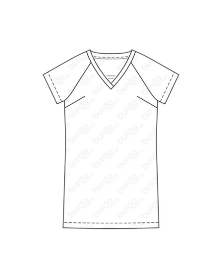 Robe t-shirt n°125 de Burda Style Juin 2017