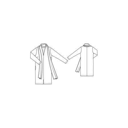 Robe fluide lavallière n°126 de Burda Style Novembre 2014
