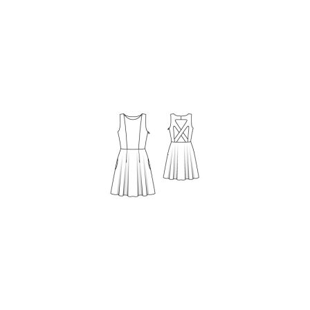 Robe dos-nu n°128 de Burda Style Avril 2015