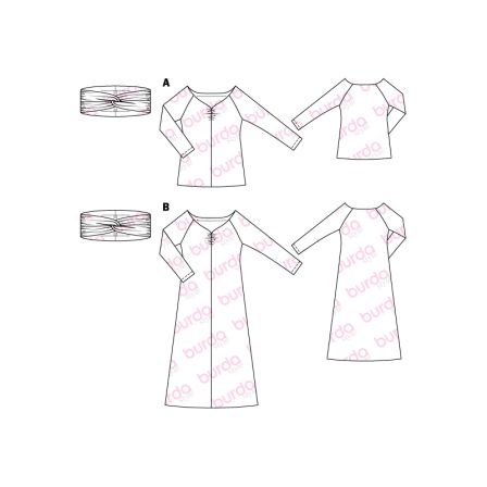Minirobe, robe maxi n°128 de Burda Style Decembre 2016
