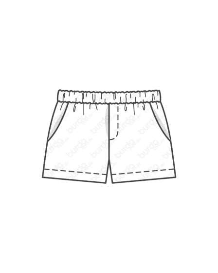 Shorts pour enfant n°128 de Burda Style Juillet 2017