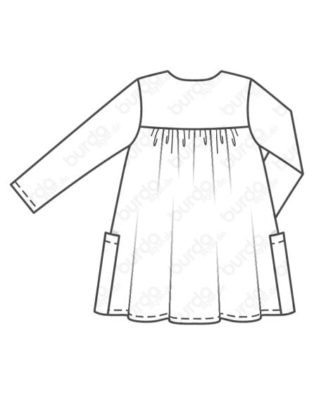 Robe tunique pour fillette n°129 de Burda Style Août 2017