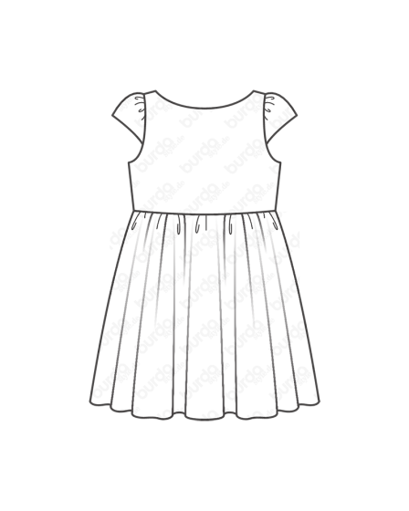 Robe broderie anglaise pour fillette n°129 de Burda Style Juin 2017