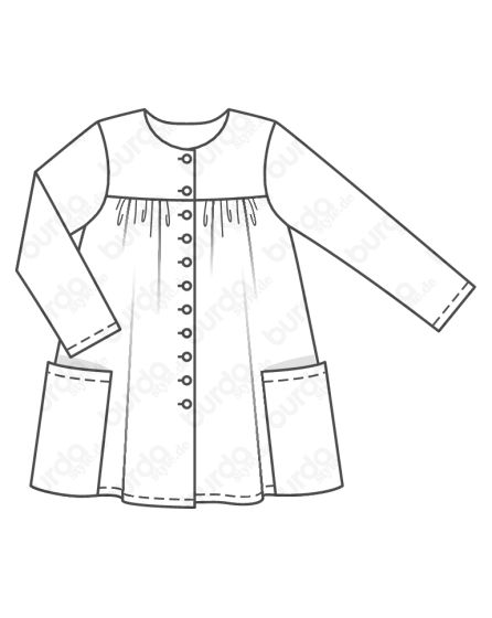 Robe tunique pour fillette n°129 de Burda Style Août 2017