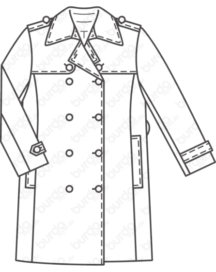 Trench coat pour enfant n°132 de Burda Style Décembre 2017