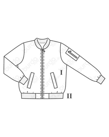 Blouson collège pour garçon n°133 de Burda Style Avril 2017