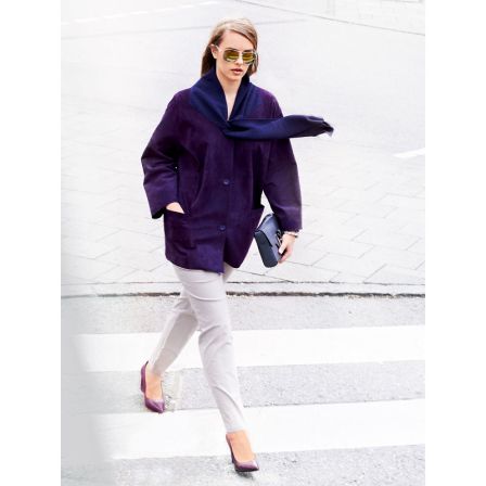 Veste de cuir n°134 de Burda Style Octobre 2014