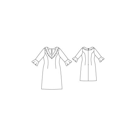Robe à volant n°135 de Burda Style Novembre 2016