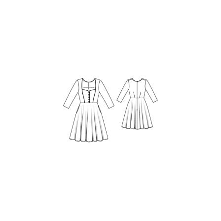 Robe d'après-midi n°144 de Burda Style Novembre 2016