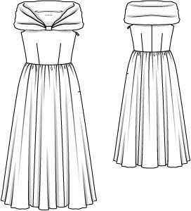 Robe de bal Fiore n°01 de Burda Vintage Automne Hiver 2014
