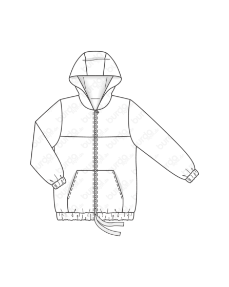 Veste à capuche en Viscose 126 | Burda Style 11/19