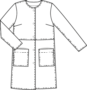 Manteau en Imiation suede n°101 | Burda Style 01/22