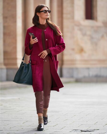Manteau en Imiation suede n°101 | Burda Style 01/22