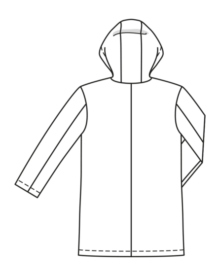 Veste à capuche en coton enduit n° 5 | Burda Easy n°2 Mar/Avr/2022