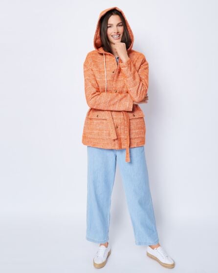 Veste à capuche en coton enduit n° 5 | Burda Easy n°2 Mar/Avr/2022