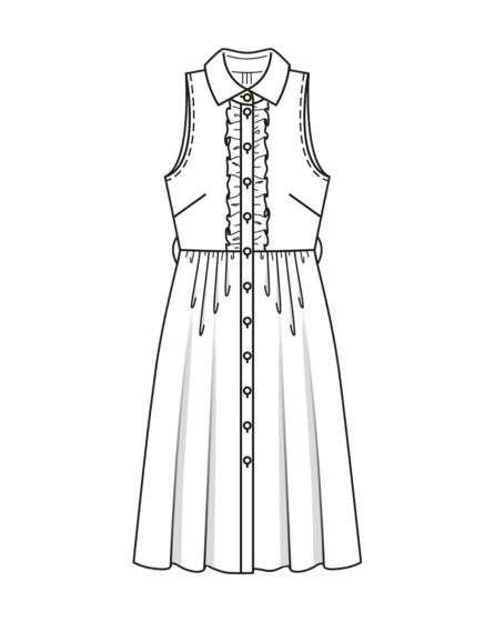 Robe chemisier en Polyester n°102 | Burda Style 05/22