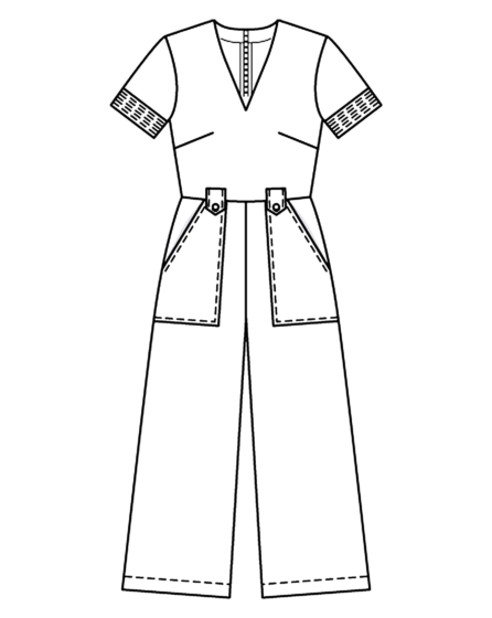 Combinaison en twill n°107 | Burda Style 06/22