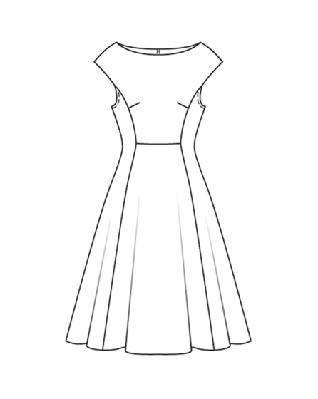Robe en piqué de coton n°114 | Burda Style 06/22