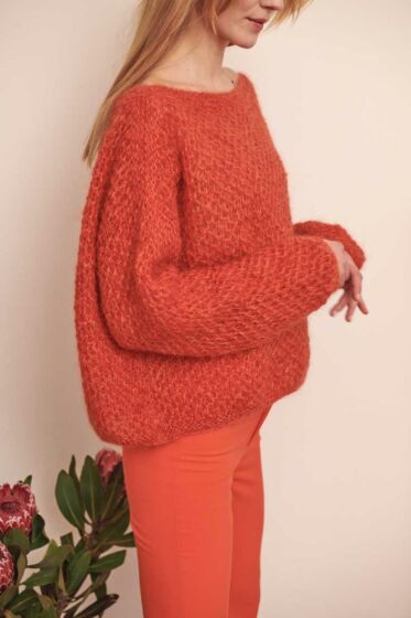 Pullover ample nid d'abeille en m double #30 | Burda Mailles n°16 - 2022