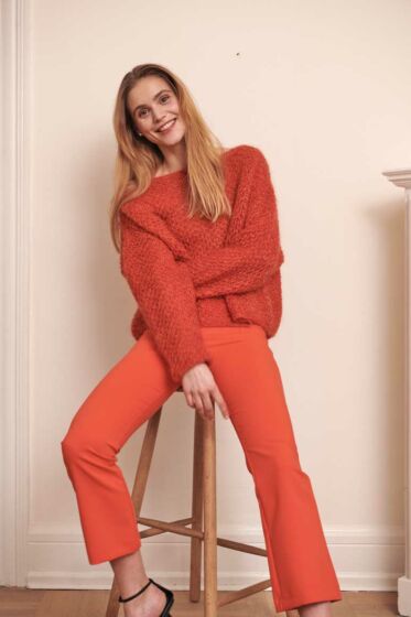 Pullover ample nid d'abeille en m double #30 | Burda Mailles n°16 - 2022