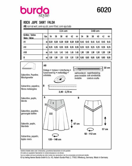 Jupe n°6020 Printemps / Été 2022