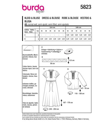 Robe & Blouse n°5823 Printemps/Été 2024