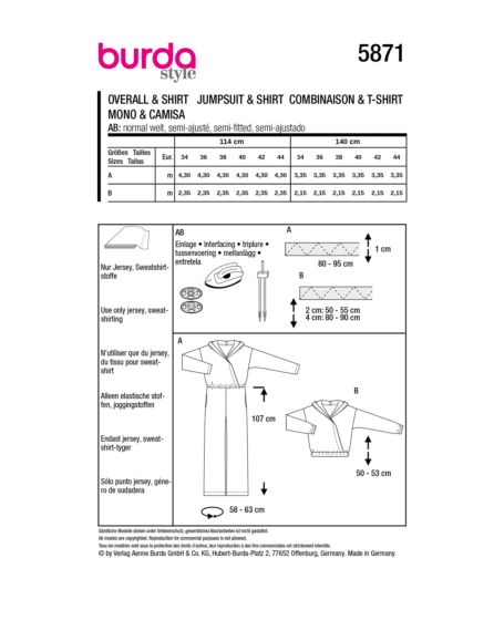 Combinaison & T-shirt n°5871 Automne/Hiver 2023