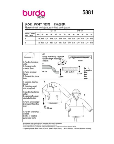 Veste n°5881 Automne/Hiver 2023