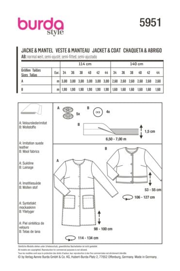 Veste & manteau n°5951 Automne/Hiver 2022