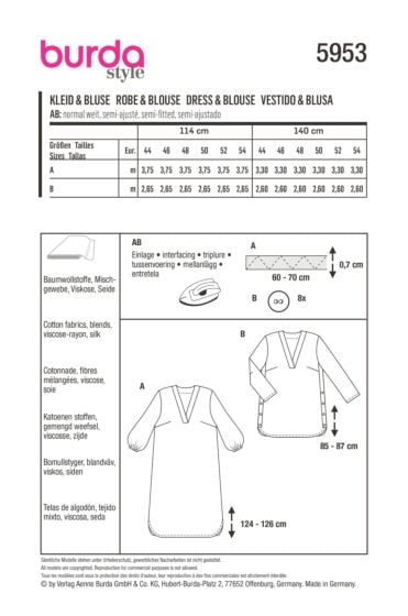Blouse & robe n°5953 Automne/Hiver 2022