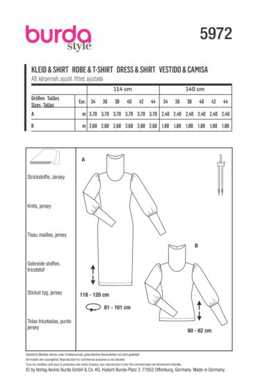 Robe tricot & t-shirt à col roulé n°5972 Automne/Hiver 2022