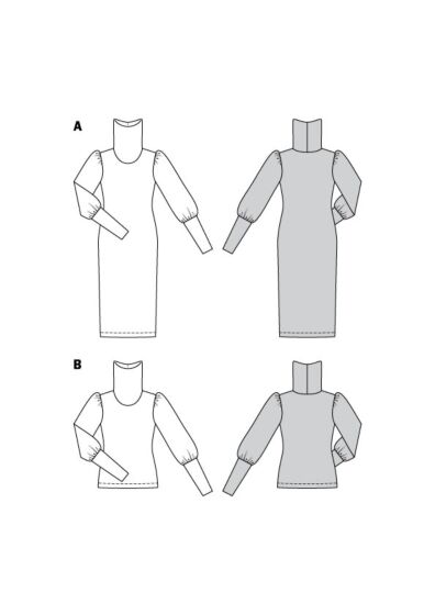Robe tricot & t-shirt à col roulé n°5972 Automne/Hiver 2022