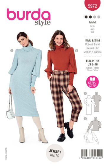 Robe tricot & t-shirt à col roulé n°5972 Automne/Hiver 2022