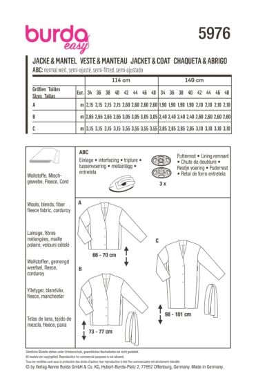 Veste & manteau n°5976 Automne/Hiver 2022