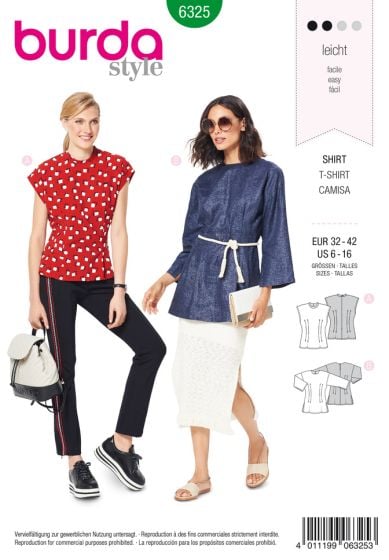 Blouse façon tee-shirt n°6325
