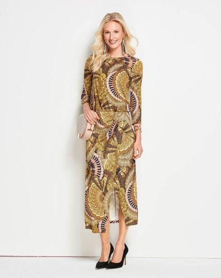 Robe jersey avec une jupe portefeuille n°6362