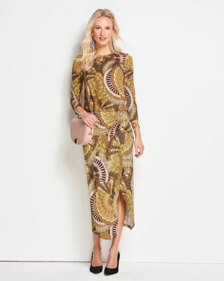 Robe jersey avec une jupe portefeuille n°6362