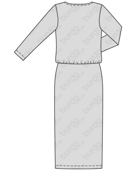 Robe jersey avec une jupe portefeuille n°6362