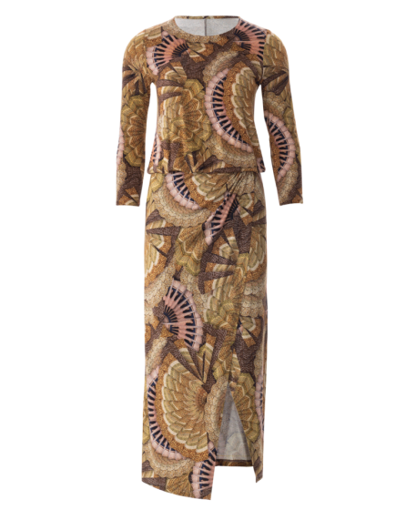 Robe jersey avec une jupe portefeuille n°6362