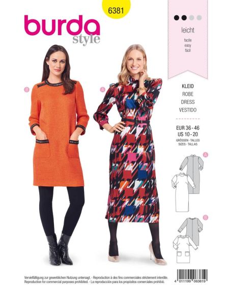 Robe trapèze façon Sixties n°6381