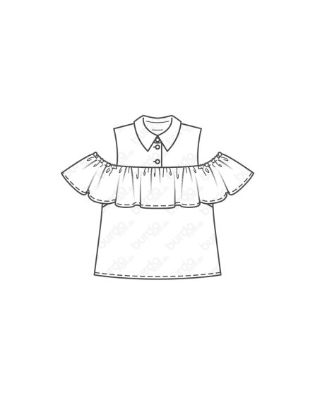 Top avec empiècement n°6405