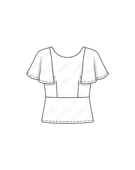 Tee-shirt manches cloche n°6429