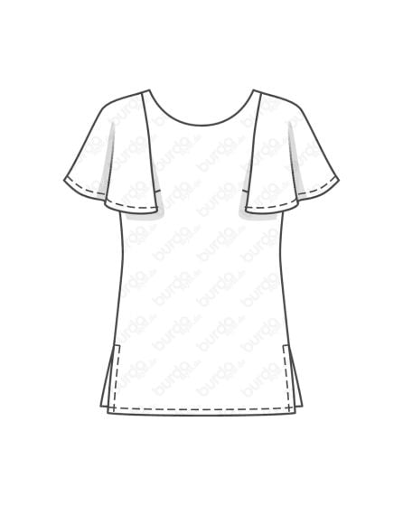 Tee-shirt manches cloche n°6429