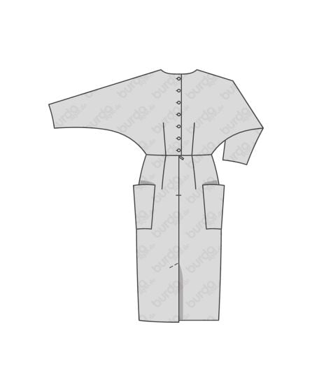 Robe avec fermeture boutonnée dans le dos n°6451
