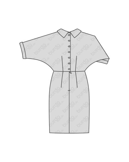 Robe avec fermeture boutonnée dans le dos n°6451