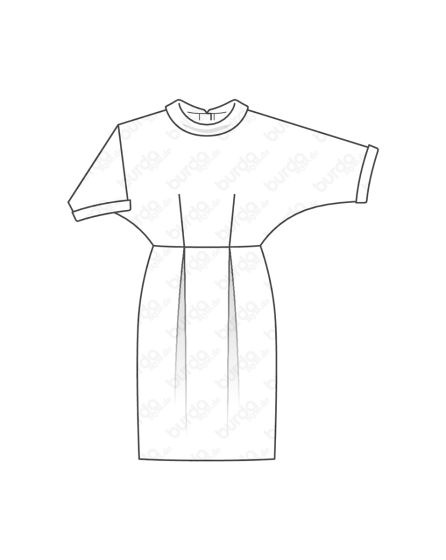 Robe avec fermeture boutonnée dans le dos n°6451