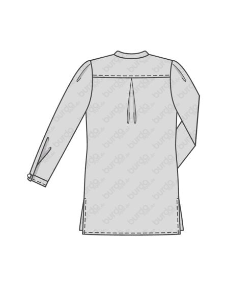 Blouse col droit  n°6456