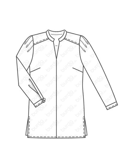 Blouse col droit  n°6456